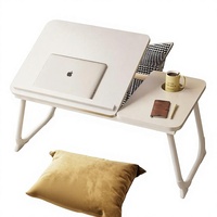 Table pliable en bois réglable en hauteur pour ordinateur portable, bureau portable pour lit, bureau, maison, étude, travail, chambre, canapé