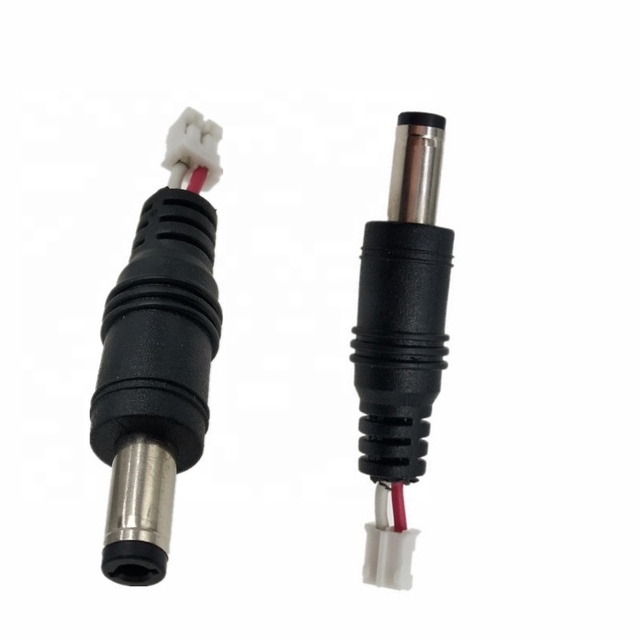 RY Hot Sale Custom 5.5*2.5mm DC Male 5.5 X 2.5 mm Plug Power Cable Pigtail to Jst PH 2.0mm 2Pin Connector Assembly