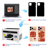 Printer UV Flatbed Desktop Serbaguna 33x60cm dengan TX800 untuk Cetak Kustom pada Casing Ponsel, Akrilik, Kayu, Kaca & Logam