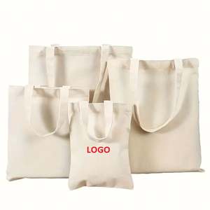 Bolsas de Compras Recicladas con Logotipo Personalizado al por Mayor, Bolsa de Lona de Algodón Blanca con Asa Larga, Color Personalizado - Product Image 5