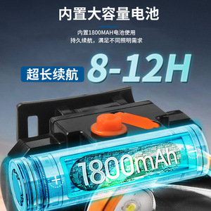 Linterna Frontal LED Tingyang Recargable con Batería, 120 Lm/W, Luz Blanca, Iluminación para Pesca al Aire Libre - Product Image 5