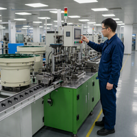 Machine d'assemblage de commutateurs entièrement automatique QFW, 180 pièces/min, équipement de production de micro-interrupteurs contrôlé par PLC