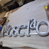 Enseignes lumineuses LED modernes pour bureaux, lettres 3D personnalisées en acrylique, décoration murale, identité d'entreprise, publicité, hôpitaux, écoles
