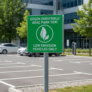 Low Emission Vehicle Parking Sign 60 cm Aluminum Folding Reflective Traffic Sign <b>Board</b> for Outdoor Roadway Use - Product Image 3