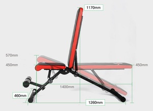 Banco Ajustable de Banco de Pesas de Utilidad para Entrenamiento de Cuerpo Completo Banco inclinable declive Plegable Multiusos - Product Image 6