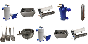 Akuarium Laut tangki air pendingin tabung koil Titanium penukar panas evaporator untuk pompa panas pendingin Kolam renang - Product Image 6