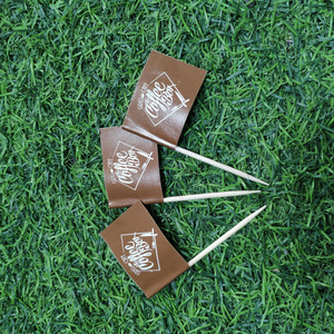 Stuzzicadenti Personalizzati con Bandierina per Cocktail con Logo Design per Decorazione Bastoncini in <span class=keywords><strong>Legno</strong></span> o Bambù 25mm*35mm o Misura Personalizzata 5000pz - Product Image 6