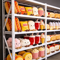 Jouets en peluche personnalisés OEM, doux et moelleux, de style dessin animé et anime pour enfants, jouets en forme de popcorn, animaux en peluche pour marque privée