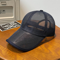 Gorra de Béisbol Unisex para Protección Solar de Verano, Gorra de Sol de Talla Grande, Gorra de Malla Transpirable con Visera
