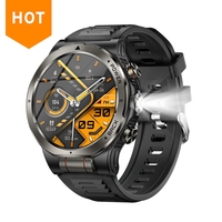 Montre connectée Android robuste Dodobit DT08 pour l'extérieur, écran AMOLED de 1,43 pouce, silicone magnétique, lampe de poche intégrée, suivi d'activité