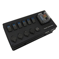 Système de batterie double 12V 4x4, interrupteur à bascule CC, boîte de distribution électrique, panneau de commande de capote avec prise
