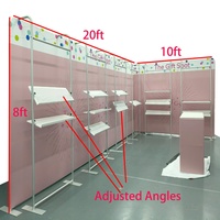 Stand d'exposition modulaire en aluminium sur mesure 10x20 pieds, assemblage sans outil, panneau perforé