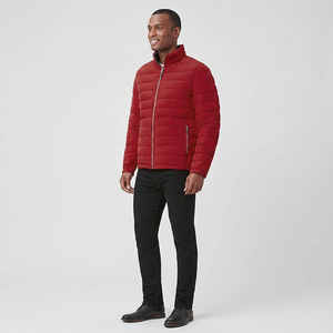 Cheap Price Winter Stand Collar <b>Men</b> Puffer <b>Jacket</b> Front Logo Customized High Street Style Breathable <b>Warm</b> Comfortable Durable - Product Image 1