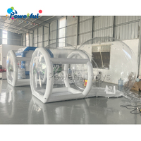 Tente Dôme Bulle Transparente Gonflable Personnalisée d'Extérieur avec Tunnel, Maison de Camping