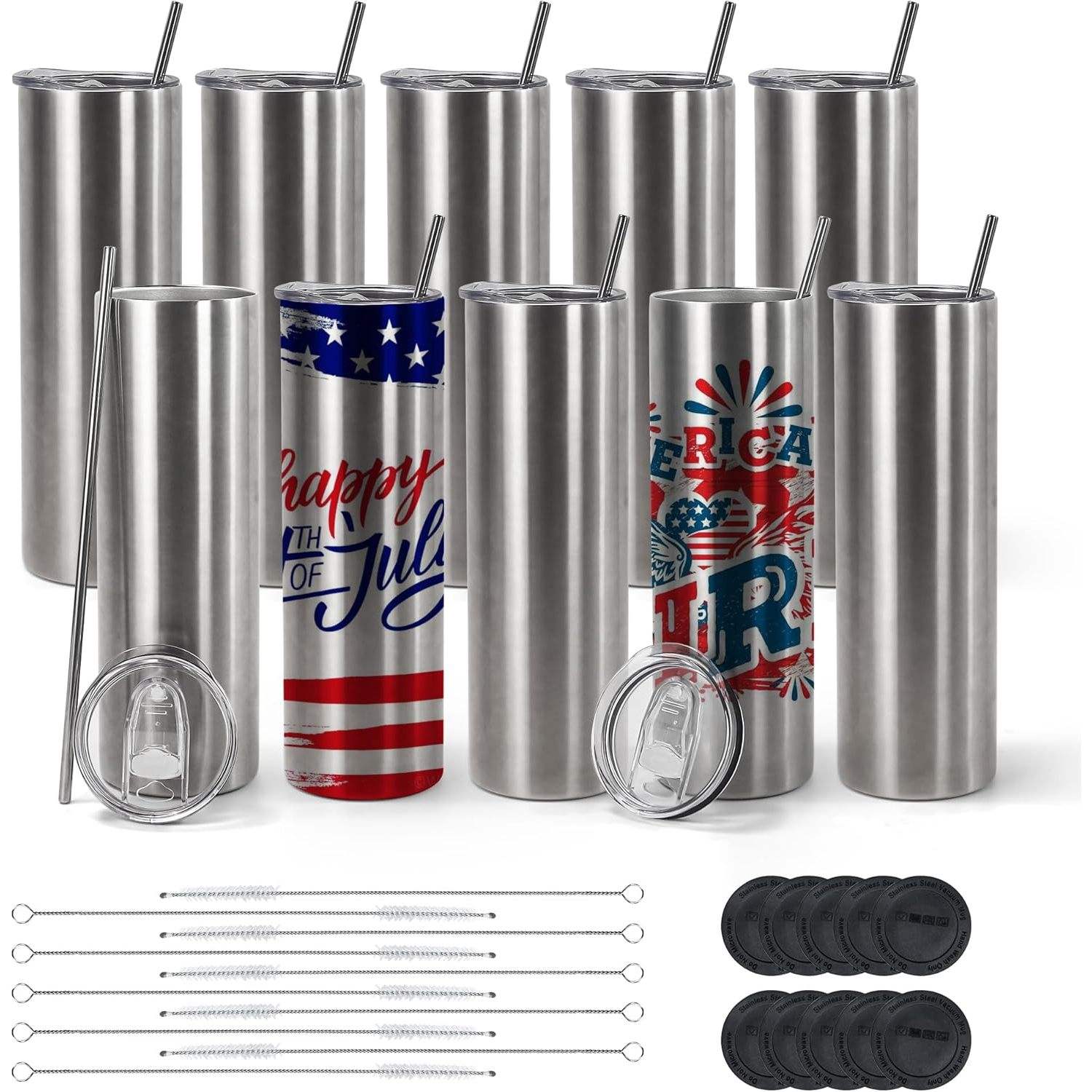 silver sublimation tumblers