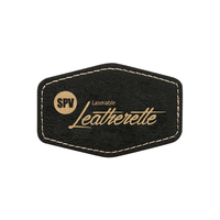3 1/2 "X 2 1/2" Hexagon Laser able Leather ette Patch mit Klebstoff