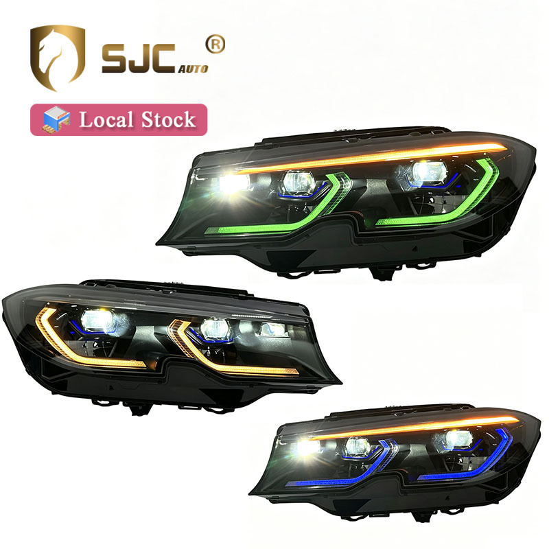 Sjc Rgb LED Headlight Assembly For BMW 3 Series G20 / G28 2018-2022 Rgb Multi-Color DRL