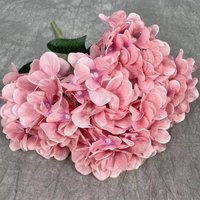 Hortensia artificiel en soie à bas prix en vrac d'usine fleur d'hortensia au toucher réel pour les décorations de Noël
