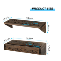Support de téléphone portable moderne en bois à double niveau, support de stylo, porte-outils pour le bureau ou la maison, portable et multifonctionnel