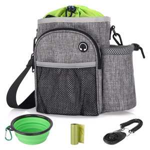 QQgift tas makanan anjing besar kustom dengan Dispenser kotoran dapat disesuaikan dan tahan air penyimpanan 4 in 1 penutup ritsleting - Product Image 1