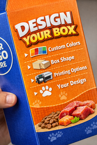 Boîte d'emballage alimentaire personnalisée pour animaux de compagnie avec poignée, boîte à toit ondulé CMYK pour chiens et chats, approvisionnement en gros - Product Image 4
