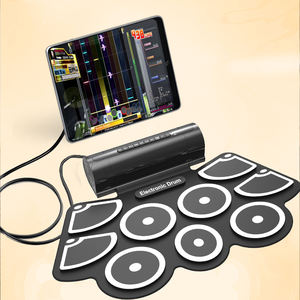 Kit <span class=keywords><strong>de</strong></span> batterie électronique Instrument <span class=keywords><strong>de</strong></span> musique Silicone 9 tambours Pad Module portable flexible ensemble <span class=keywords><strong>de</strong></span> musique à percussion avec 2 pédales - Product Image 4