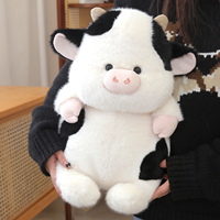 Peluche Vache Mignonne Bobova 40cm en Tissu Ultra Doux avec Rembourrage en Coton PP, Couverture Réconfortante Brodé, Sac OPP, Cadeau d'Anniversaire pour Enfants et Adolescents