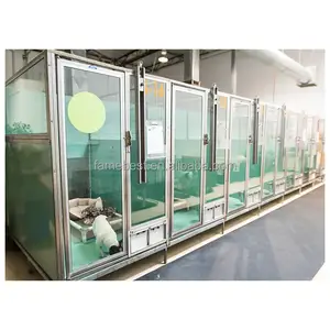 Customized Vet Pet Cages Boarding Kennels Indoor Glass and Stainless Steel Large Walk in Kennel Runs