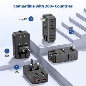 Adaptador de Viaje Universal Wontravel Plegable y Giratorio 7 en 1 con Enchufes para UE, Reino Unido, Australia y EE. UU., Mini, Delgado, de 25 W, Ideal para Regalo - Product Image 3