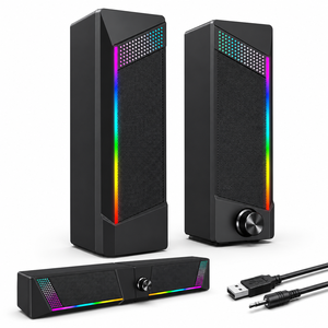 เครื่องเล่นเสียงสเตอริโอแบบสเตอริโอแบบสเตอริโอ RGB แบบสัมผัสสดใสมีช่องเสียบ USB 5V ให้พลังงานพร้อมตัวควบคุมระดับเสียงช่องเอาท์พุตคู่3W - Product Image 3