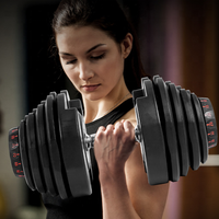 Équipement de fitness pour salle de sport à domicile personnalisée, ensemble d'haltères réglables rapidement de 40 kg, entraînement de force, haltères réglables de 90 lb