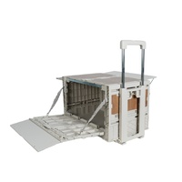 Chariot de voyage pliable facile à plier, boîte de rangement pliable, empilable avec roues et poignée, vente en gros OEM
