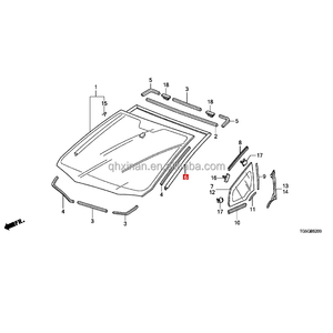 แผ่นบังหน้ากระจกหน้าต่าง<span class=keywords><strong>รถยนต์</strong></span>สำหรับฮอนด้าฟิต2009-2013 73150-TF0-003อะไหล่<span class=keywords><strong>รถยนต์</strong></span> - Product Image 2