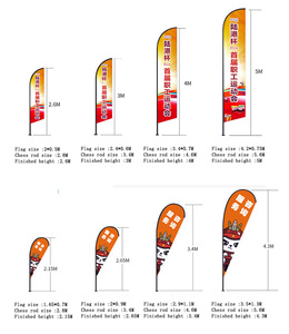Drapeaux publicitaires en vinyle personnalisés en forme de larme volante Bali Bow Sail Swooper pour la publicité extérieure Drapeaux de plage à des fins promotionnelles - Product Image 5