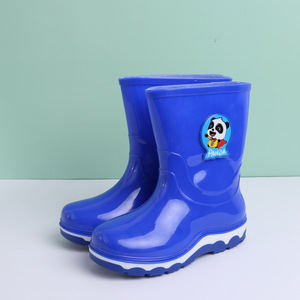 Bottes de pluie pour enfants, chaussures d'eau pour enfants, mi-mollet, rembourrées, chaudes, en caoutchouc, antidérapantes, matériau respectueux de l'environnement - Product Image 6