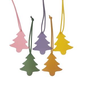 Новогодняя елка украшения искусственная кожа Дерево Подвески Новинка бизнес рекламные подарки - Product Image 1