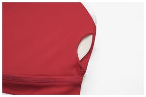 Soutien-gorge de sport pour femme à col en V avec bordure contrastée, haut court d'entraînement à fines bretelles réglables, rembourré, respirant et doux pour le yoga - Product Image 3