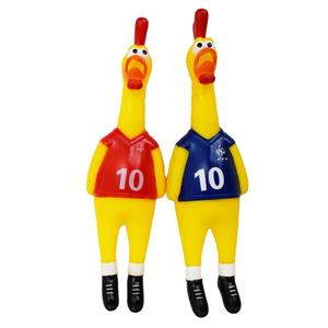 Özel çığlık tavuk şekli dayanıklı Squeaky vinil Pet köpek çiğneme oyuncakları - Product Image 2