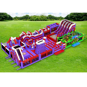 Children <b>Inflatable</b> Obstacle Course Amusement Park <b>Games</b> Theme Rides Outdoor Bouncer PVC Material Customized <b>Inflatable</b> Obstacle - Product Image 1