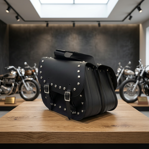 Sacoche de selle de moto en cuir véritable imperméable 25L (paire simple) - Product Image 3