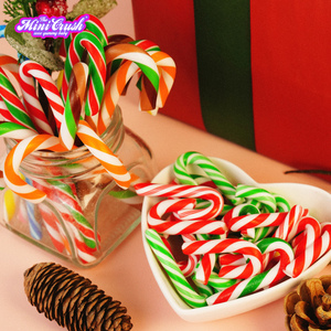 Decoraciones navideñas personalizadas, bastones duros de caramelo, palitos de piruletas de arcoíris para venta al por mayor - Product Image 2