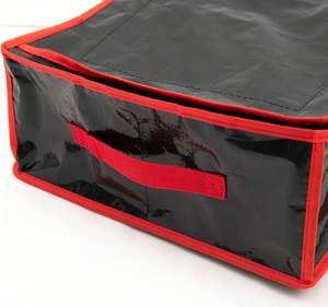 <b>Christmas</b> Ornament <b>Wrapping</b> <b>Paper</b> Container Durable PE Gift Wrap Storage Bag with Transparent Pockets - Product Image 4