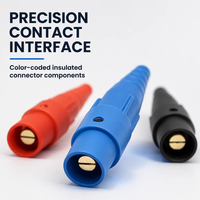 Connecteur d'alimentation extérieur haute intensité à verrouillage par torsion, prise mâle Camlock robuste, contact en cuivre, 400A 600V, boîtier en nylon