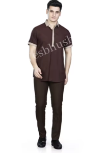 Chaqueta de Chef Unisex Vesbhusha de Manga Corta con Estampado Digital, Cierre de Botones Negros, Detección de Agujas, Uniforme para Restaurante y Bar - Product Image 5