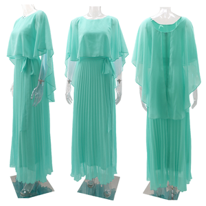 YQY9948 Vestidos <span class=keywords><strong>de</strong></span> Noche Elegantes con Diseño Moderno <span class=keywords><strong>para</strong></span> Mujer, Vestidos Largos <span class=keywords><strong>de</strong></span> Cintura Alta, <span class=keywords><strong>Vestido</strong></span> <span class=keywords><strong>de</strong></span> Gasa Plisado <span class=keywords><strong>para</strong></span> Dama - Product Image 6