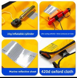 เสื้อชูชีพแบบพองลมอัตโนมัติ NiuFuRui Custom Marine 33 กรัม พร้อมถัง CO2  แรงลอยตัว 150-275 นิวตัน ได้รับการรับรองมาตรฐาน CE อุปกรณ์ช่วยชีวิต - Product Image 2