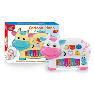 Jinming New Funny Baby Educational Cartoon Cattle Music Piano Children Toys Electronic Organ