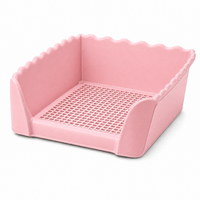 Bac d'apprentissage pour chien à bords ondulés en PP, support pour tapis absorbant pour animaux de compagnie, pour l'apprentissage des chiots en intérieur