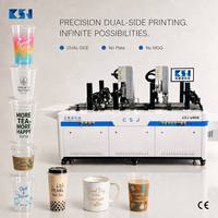 Impresora de Inyección de Tinta UV de Doble Cara CSJ-U800, Máquina de Impresión Digital de Una Sola Pasada, CMYK a Todo Color para Empaques, Vasos y Loncheras