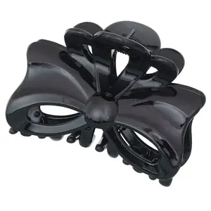 Korean wild crown bow tie 8 cm fashion black fun plastic ABS claw clip jewelry